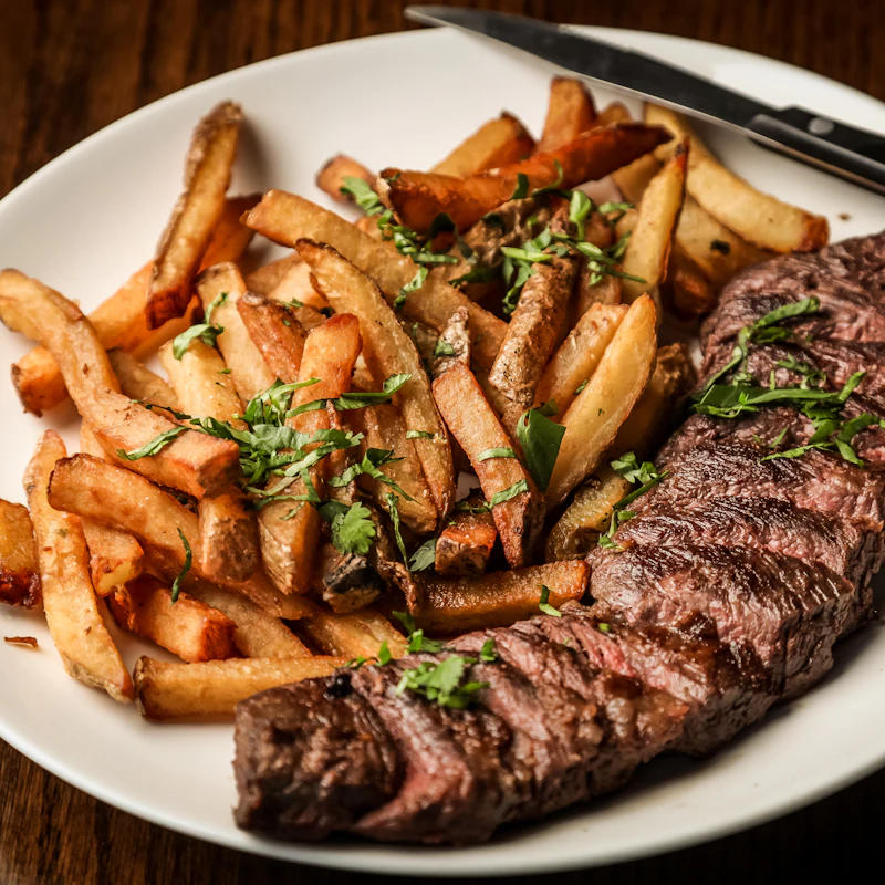 Steak with fries